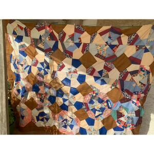 Mabel's 1940 Patchwork of the Crosses Feedsack Quilt Top